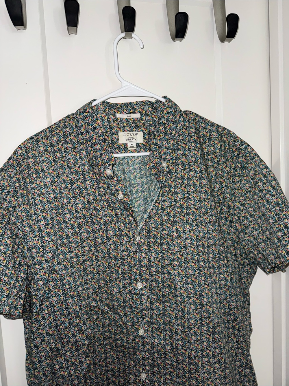 J.Crew Floral Short-Sleeve Button-Up Shirt